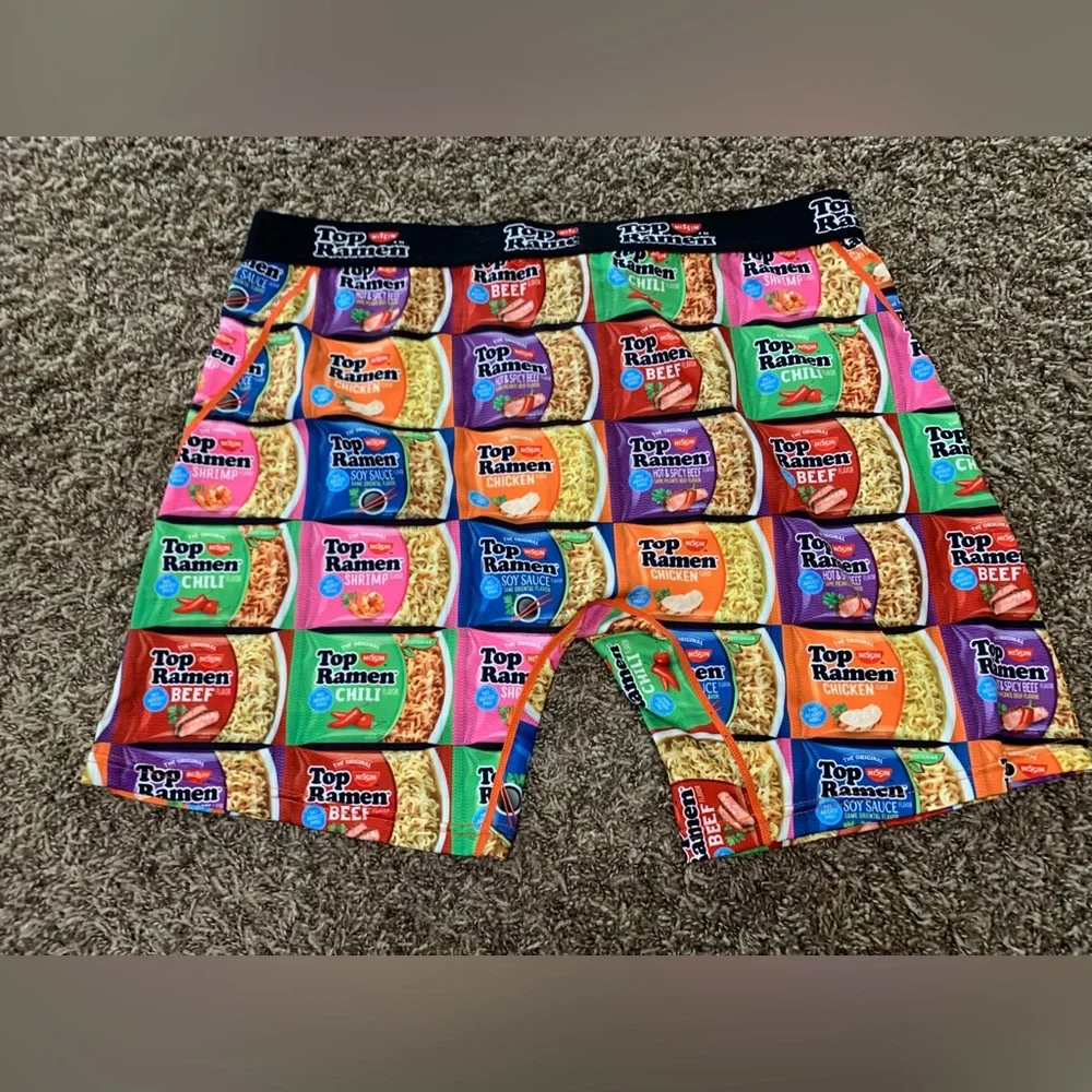 Mens Top Ramen noodle printed boxer briefs XXL
